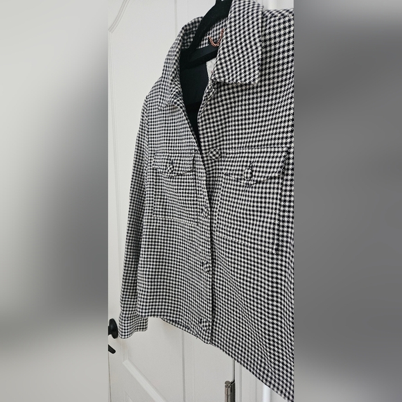 Autres Filles Women's Monochrome Houndstooth/ Check Blazer - Picture 3 of 4
